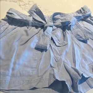 High Waist Blue Bow-Tie Shorts